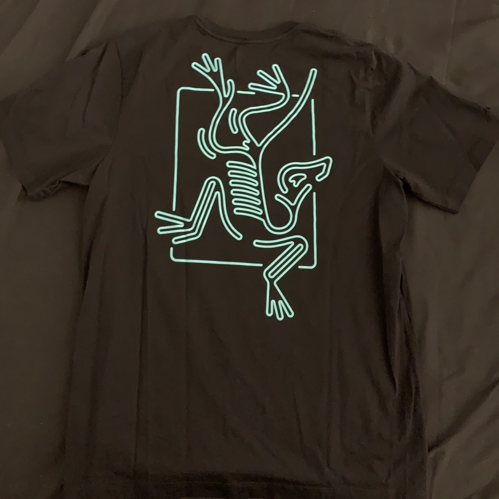 Brand new arcteryx neon logo t shirt with receipt